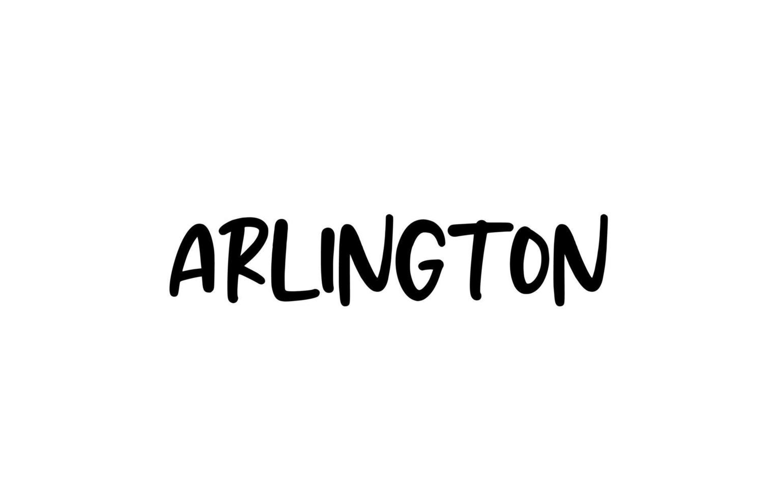 Arlington city typographie manuscrite mot texte lettrage à la main. texte de calligraphie moderne. couleur noire vecteur