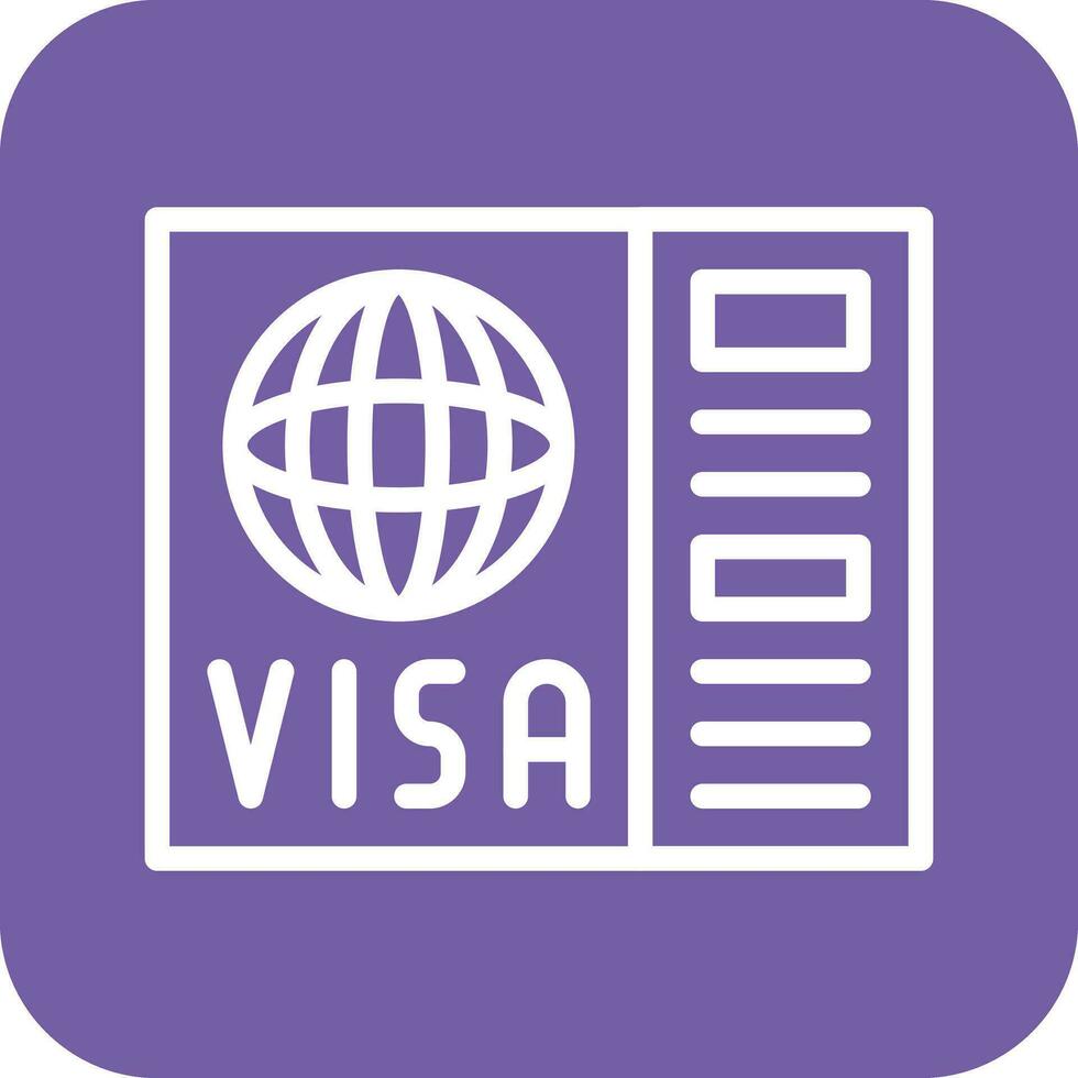 icône de vecteur de visa