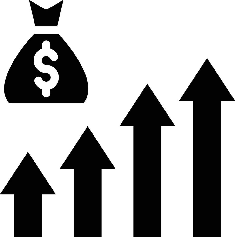 le revenu croissance vecteur icône