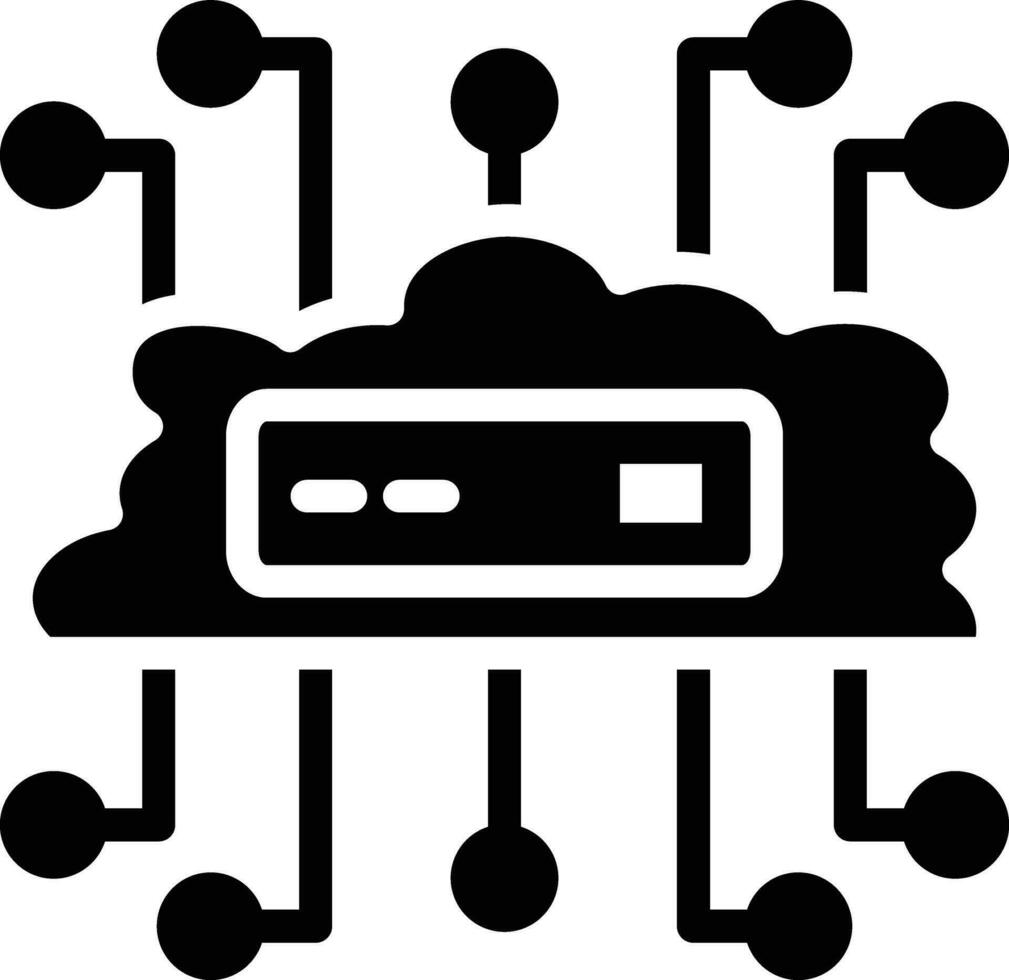 icône de vecteur de mise en réseau cloud