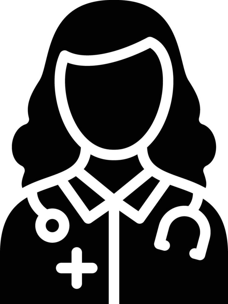 icône de vecteur de femme médecin