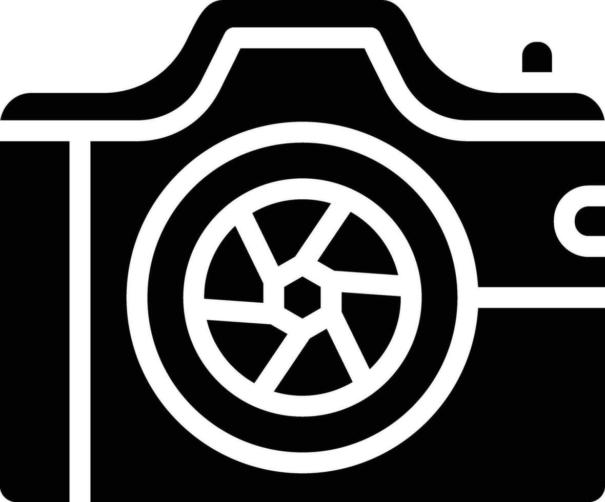 icône de vecteur d'appareil photo reflex numérique