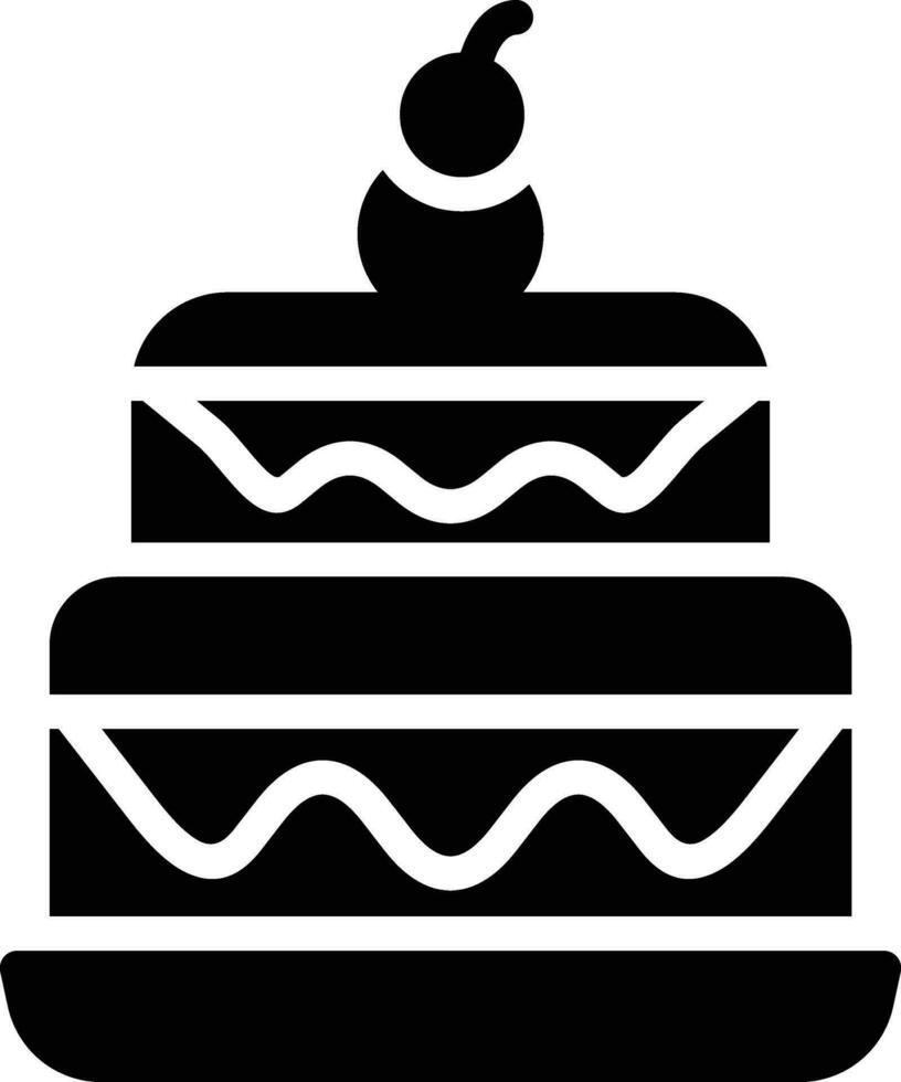 deux en couches gâteau vecteur icône