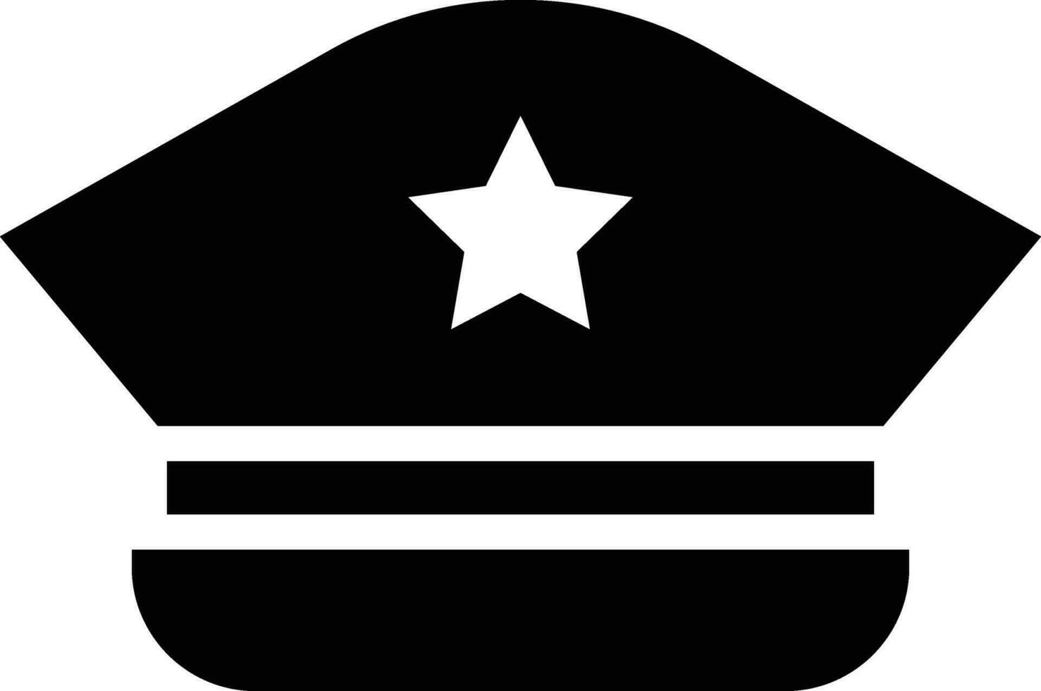 icône de vecteur de chapeau militaire