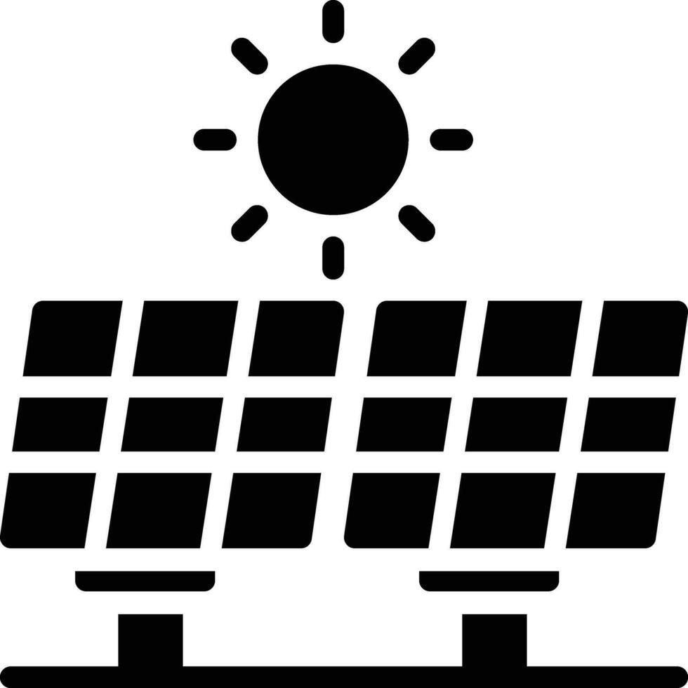 icône de vecteur de panneau solaire