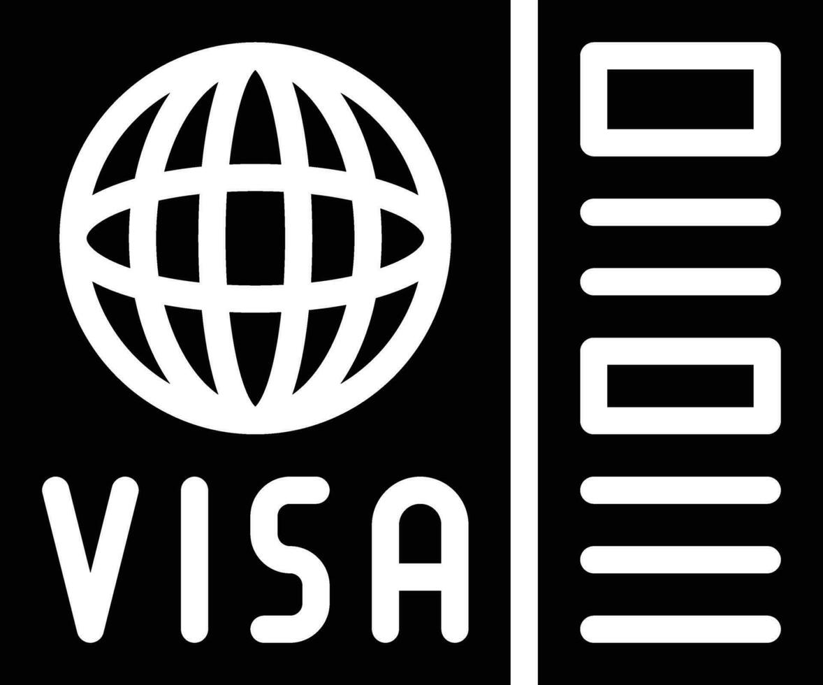 icône de vecteur de visa