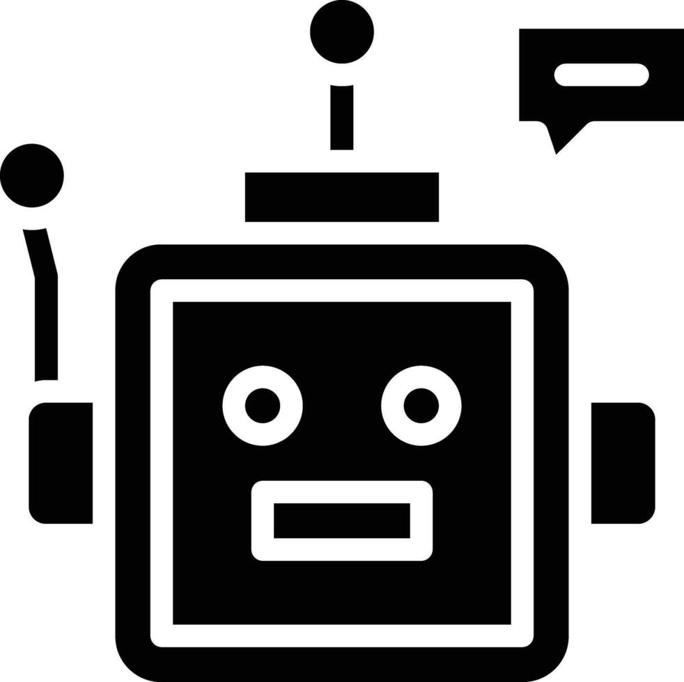 icône de vecteur de chat bot