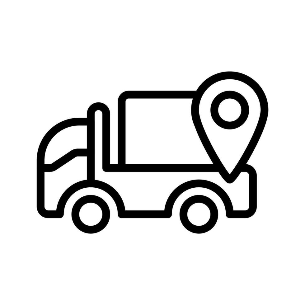 camion, livraison icône ou logo illustration contour style. Icônes commerce électronique. vecteur