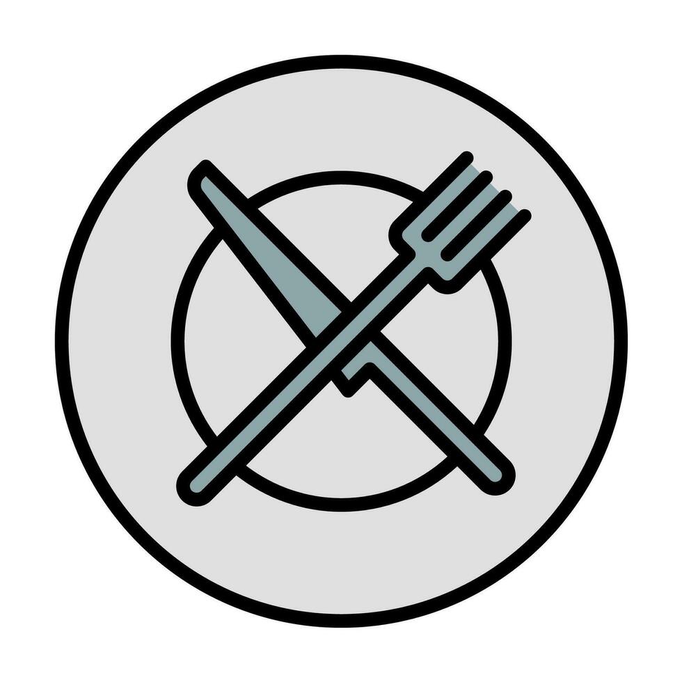 coutellerie icône vecteur ou logo illustration contour noir Couleur style