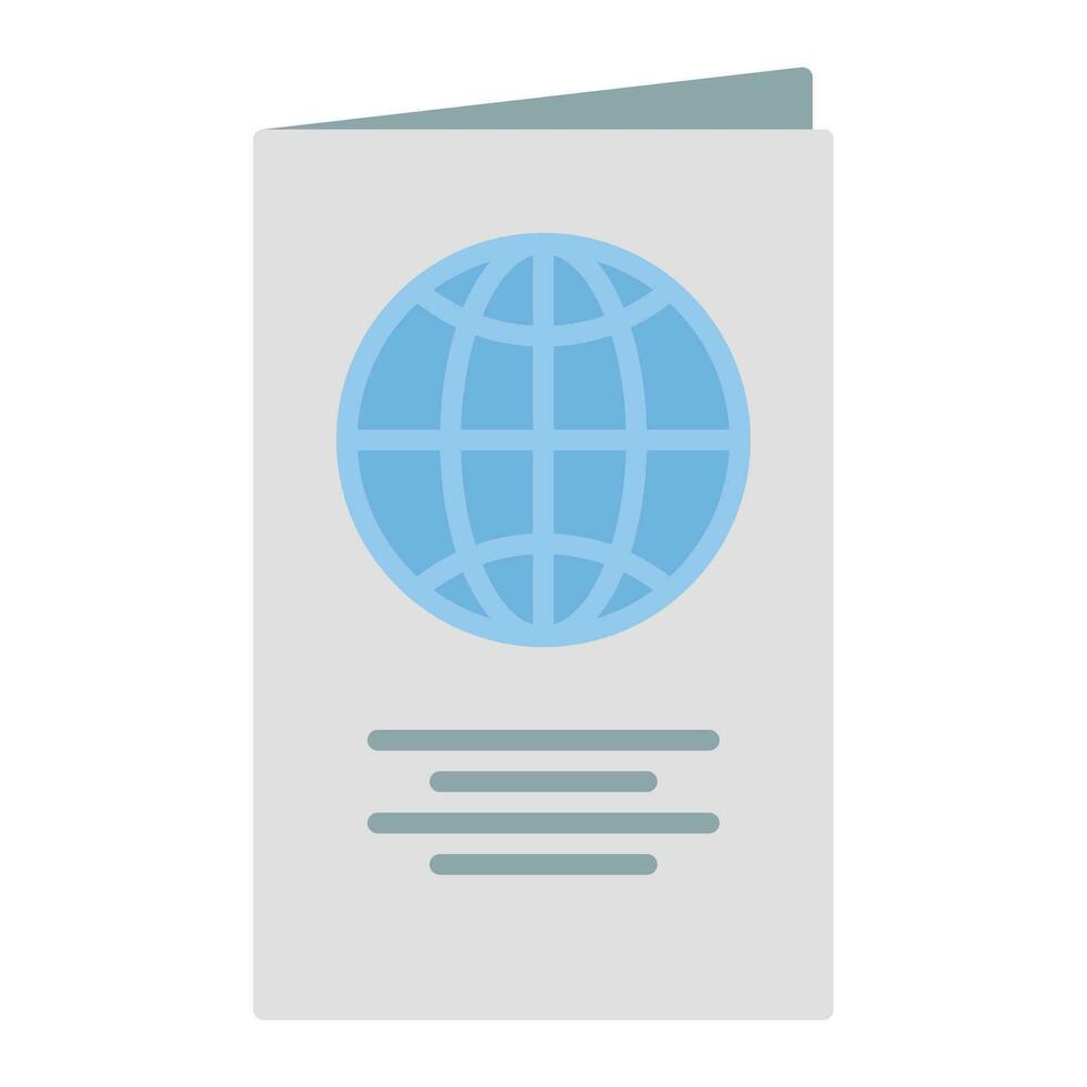passeport icône vecteur ou logo illustration plat Couleur style