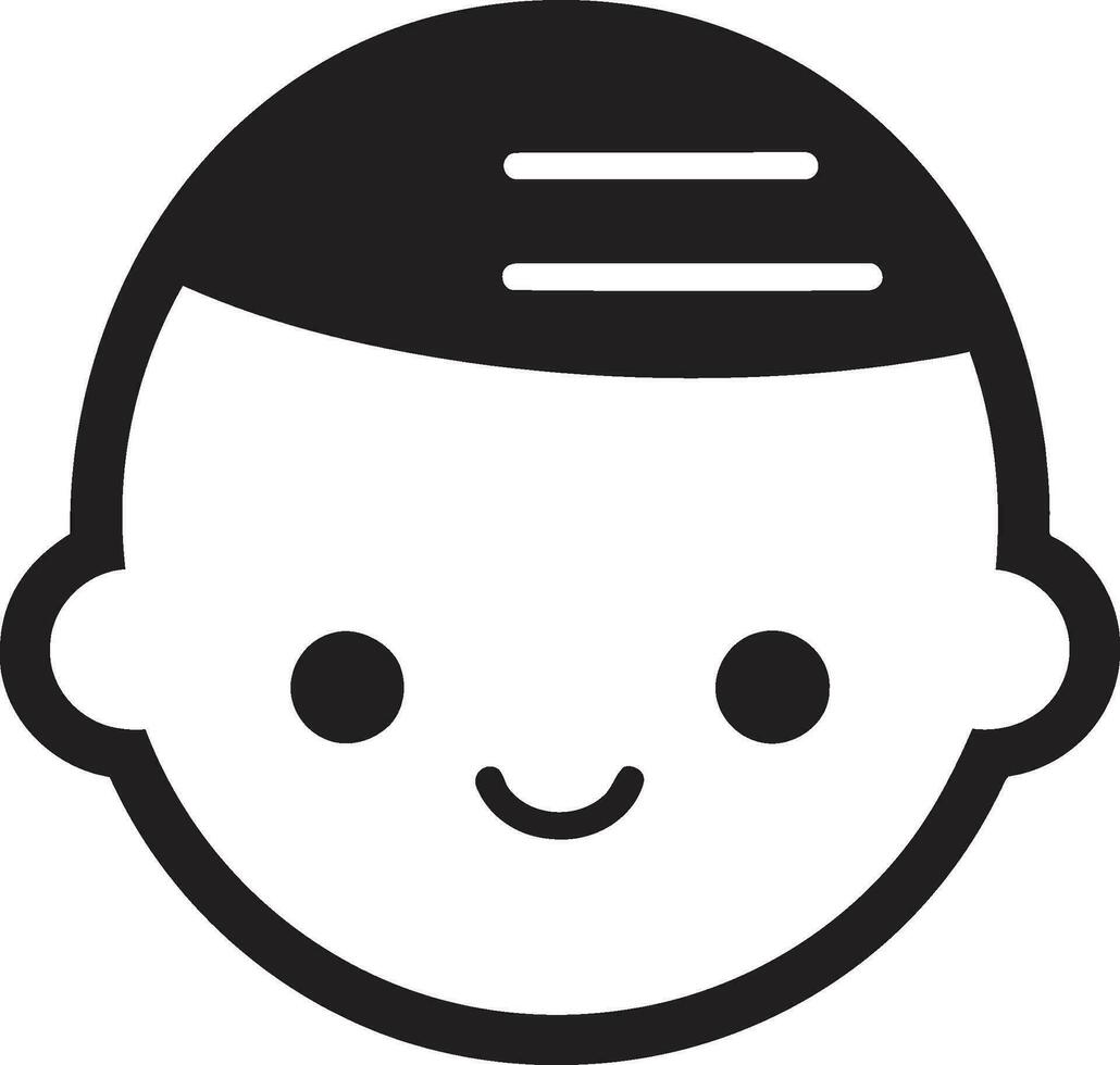 mini mosaïques vecteur logo pour peu créateurs animé rire noir enfant icône dans vecteur