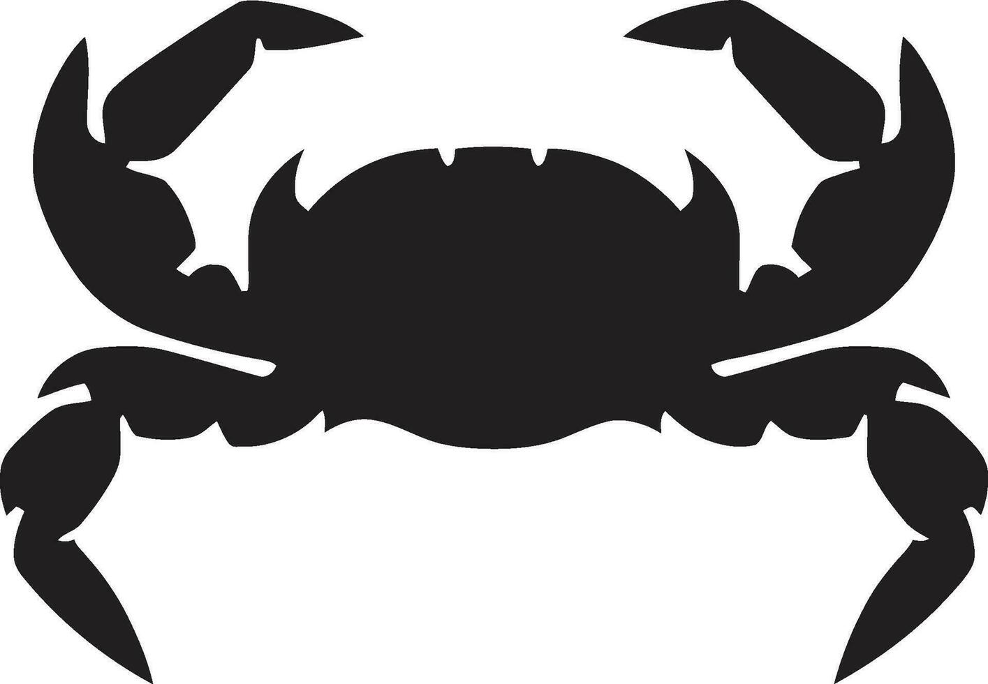 corail le commandant Crabe icône vecteur crustacé crête vecteur Crabe conception