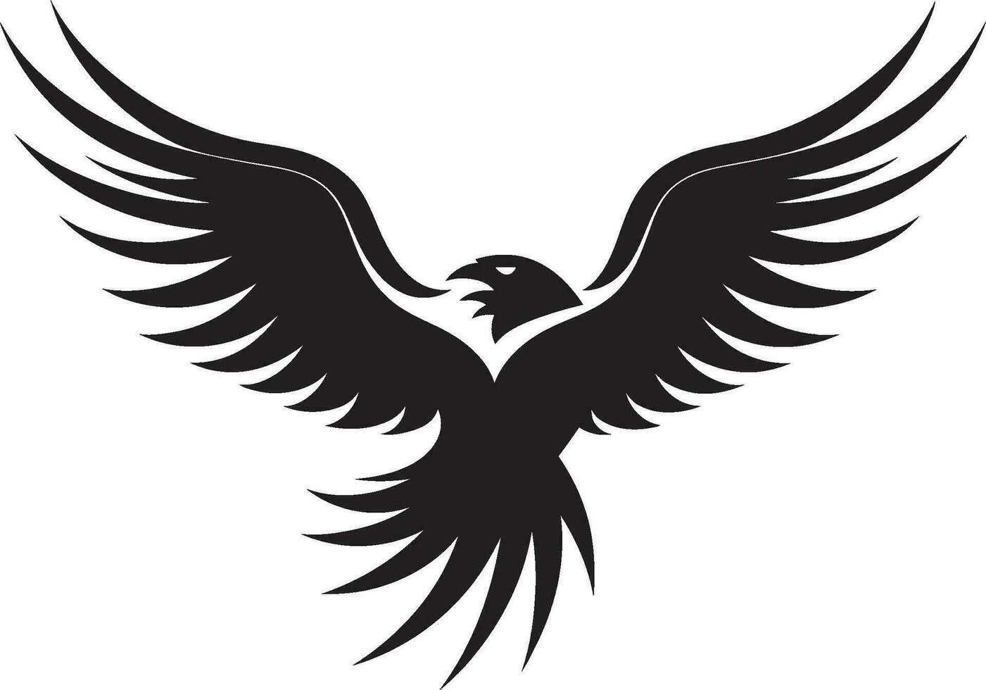 royal chasseur symbole Aigle icône souverain vol profil noir Aigle vecteur