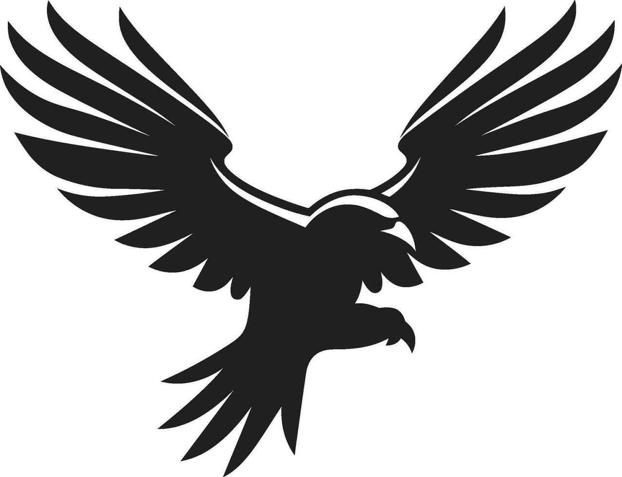 gracieux aviaire silhouette noir Aigle vecteur Aigle œil majesté vecteur Aigle icône