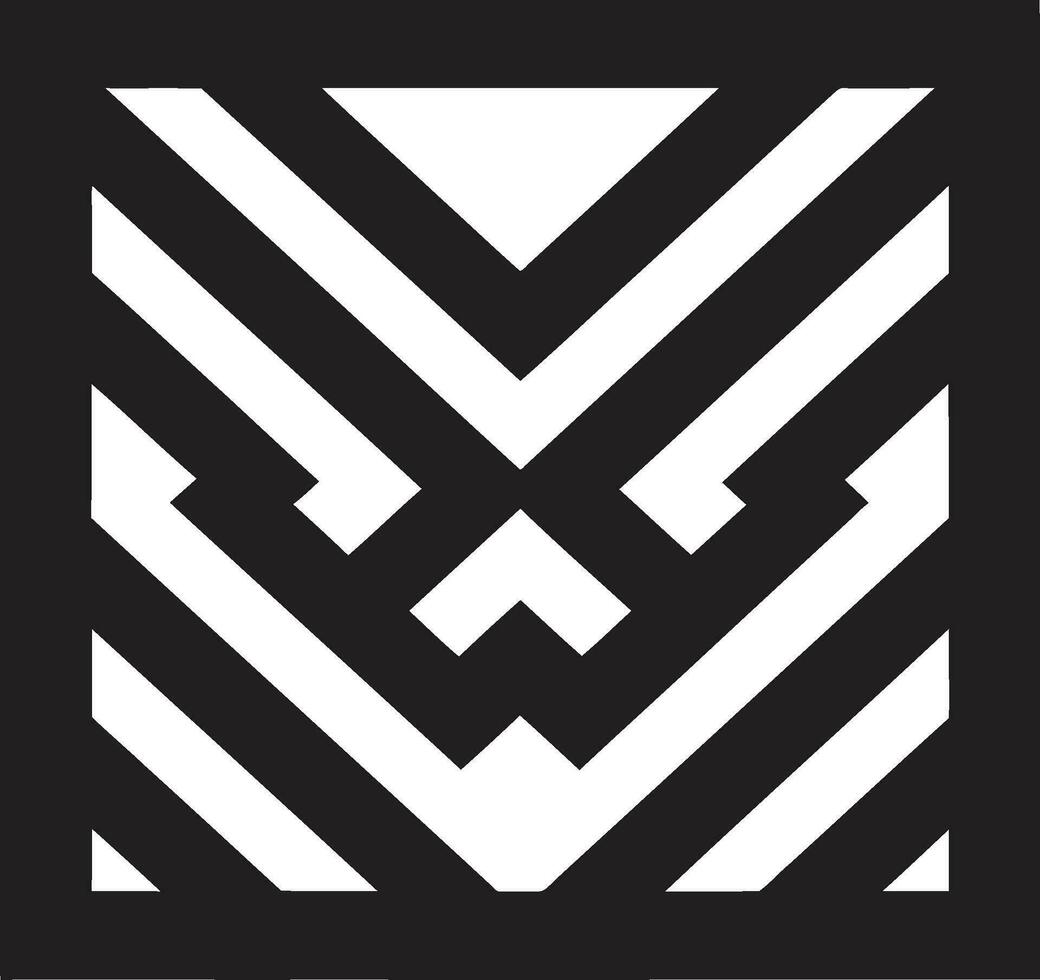 polysculpter iconique géométrique emblème conception artisanat géométrique lien vecteur forme iconique art