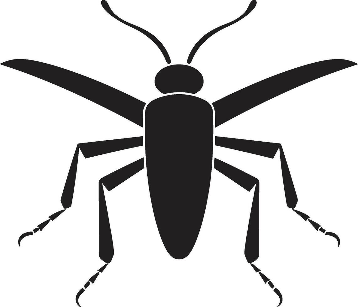symétrie des insectes coeur Créatif insecte emblème sauterelle matrice vecteur insecte artisanat