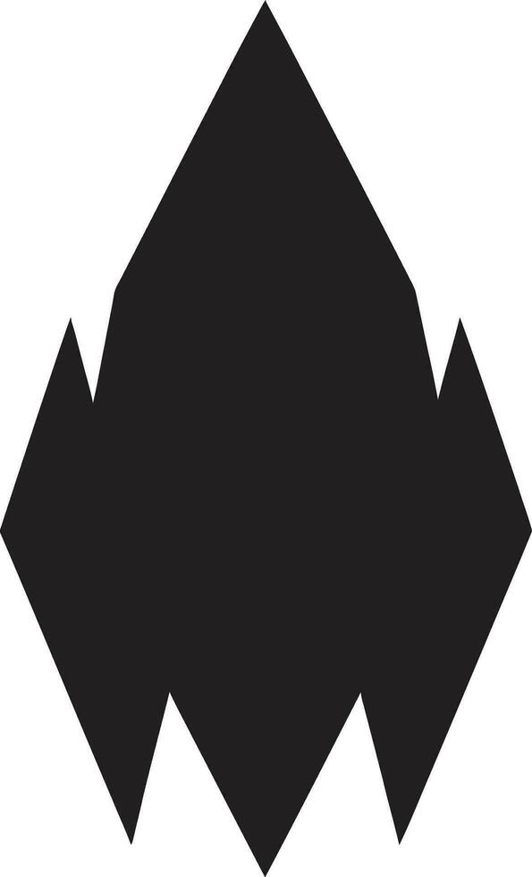 art de crête vecteur Montagne emblème conception symétrie des roches vectorisé iconique Roche Montagne logos