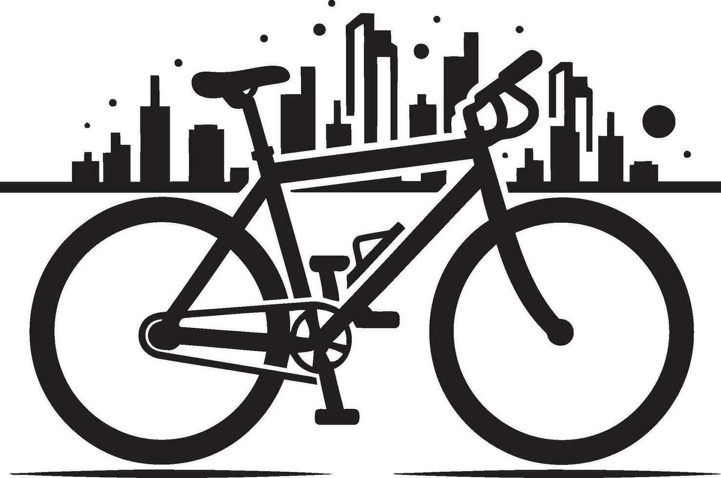 Urbain rapidité vélo icône conception paysage urbain croiseur vélo logo illustration vecteur