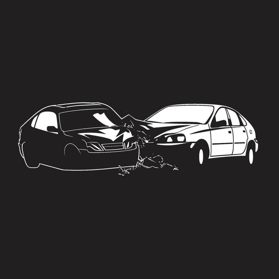noir collision la chronique noir voiture accident logo icône accident anthologie vecteur voiture crash emblème