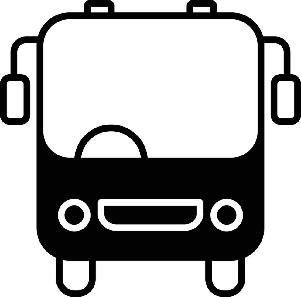 école autobus solide glyphe vecteur illustration