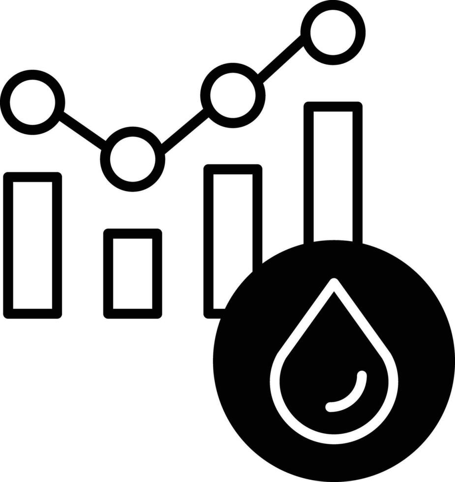 pétrole rapport solide glyphe vecteur illustration