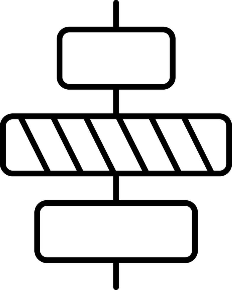 icône de ligne d'alignement central vecteur