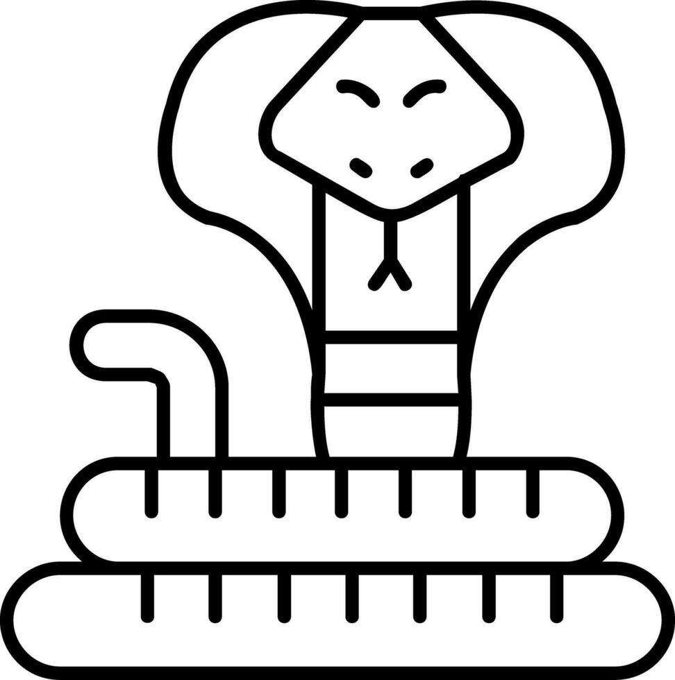 cobra ligne icône vecteur