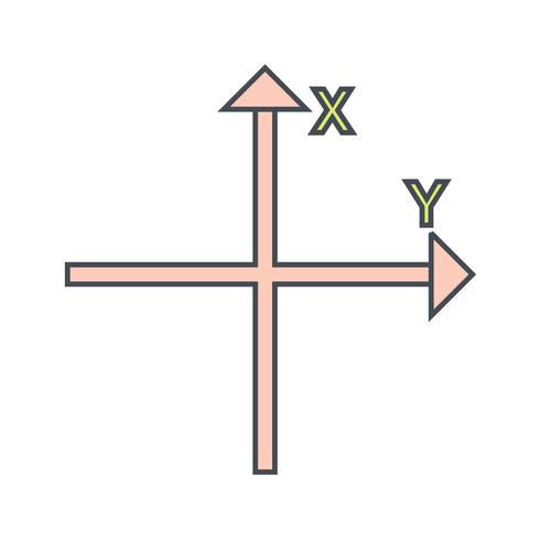 Icône de vecteur d&#39;axe