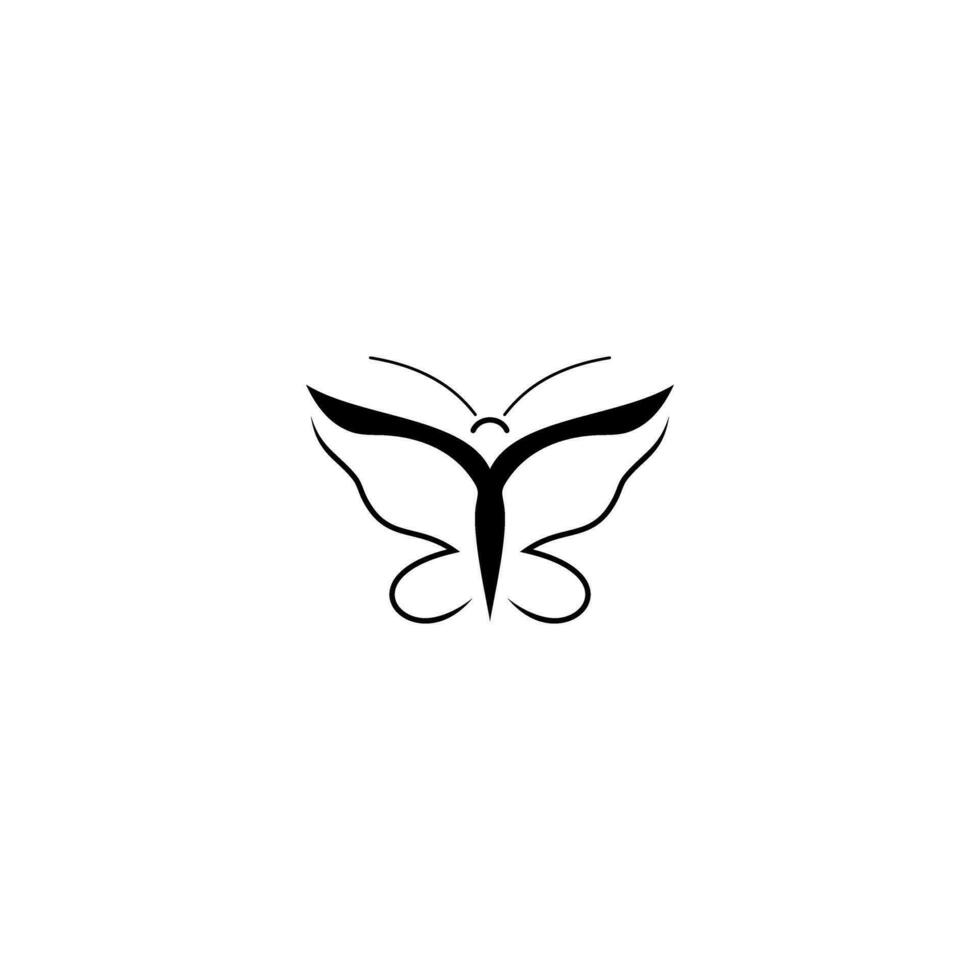 illustration de papillon et lettre combinaison chaque autre vecteur