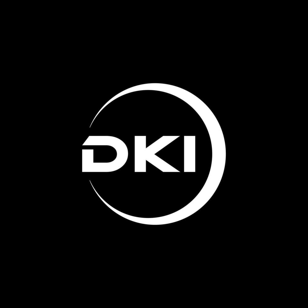 dki lettre logo conception, inspiration pour une unique identité. moderne élégance et Créatif conception. filigrane votre Succès avec le frappant cette logo. vecteur