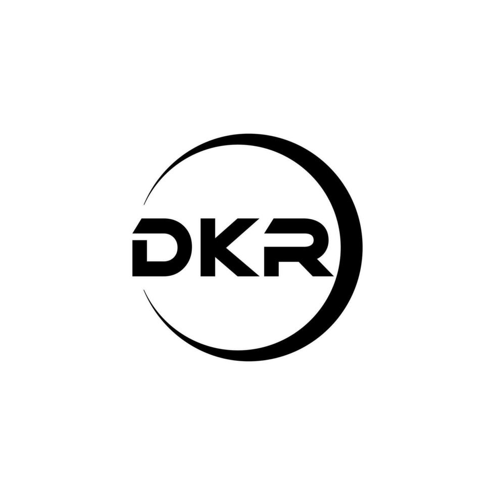 dkr lettre logo conception, inspiration pour une unique identité. moderne élégance et Créatif conception. filigrane votre Succès avec le frappant cette logo. vecteur