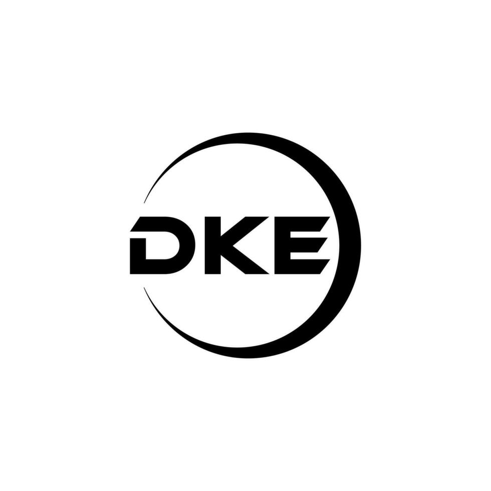 dke lettre logo conception, inspiration pour une unique identité. moderne élégance et Créatif conception. filigrane votre Succès avec le frappant cette logo. vecteur