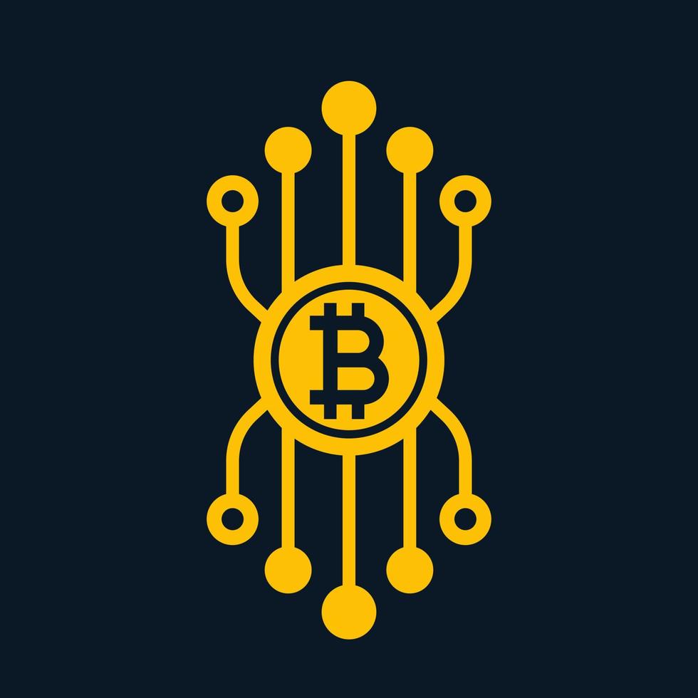 symbole de vecteur de bitcoin