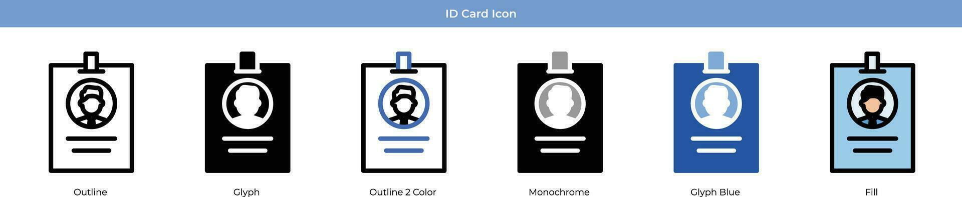 id carte icône ensemble vecteur