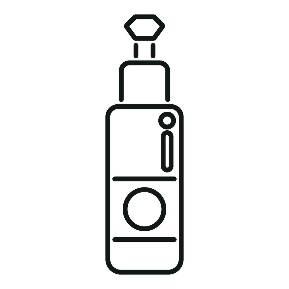 échographie crème bouteille icône contour vecteur. ultra du son vecteur