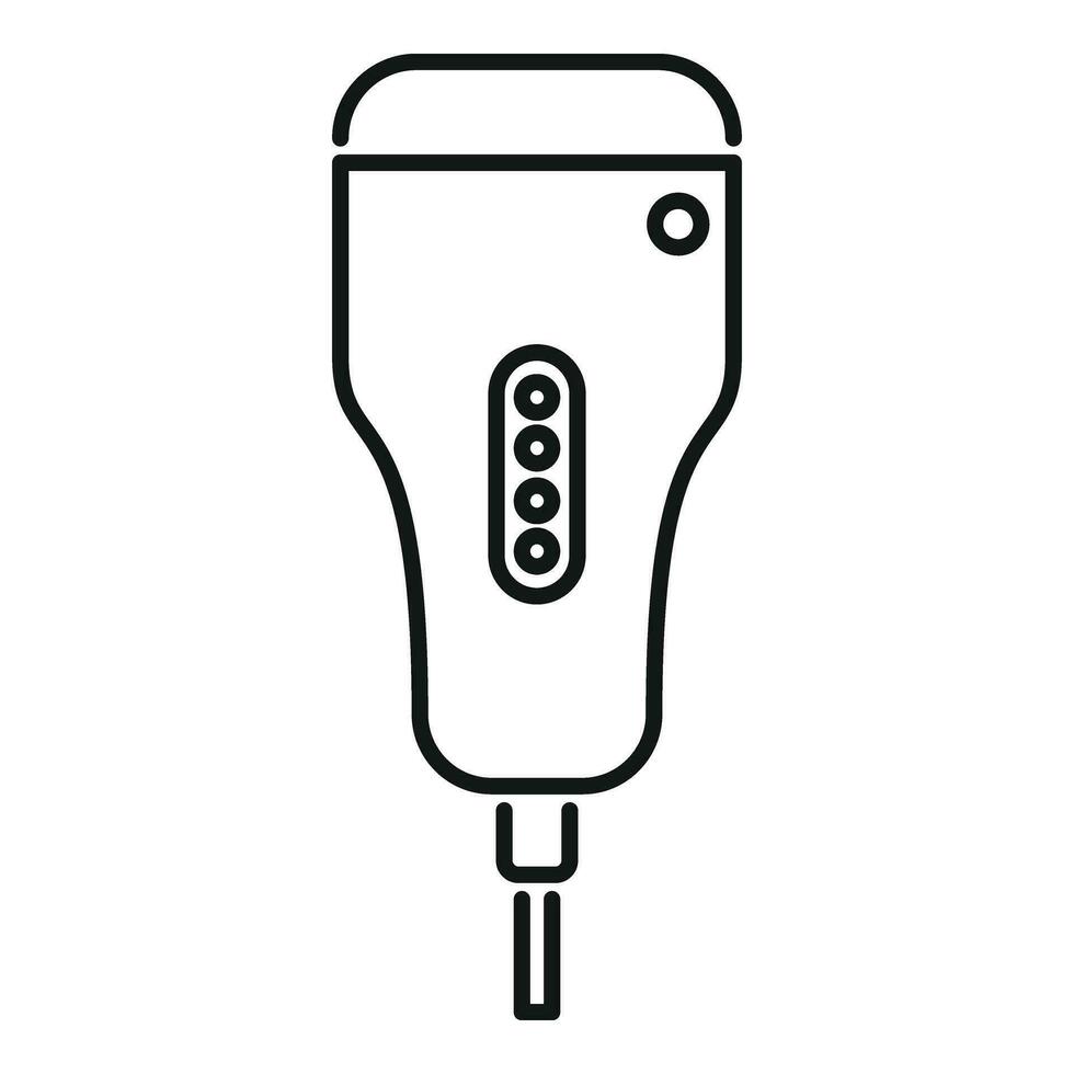 santé examen icône contour vecteur. dispositif ultra du son vecteur
