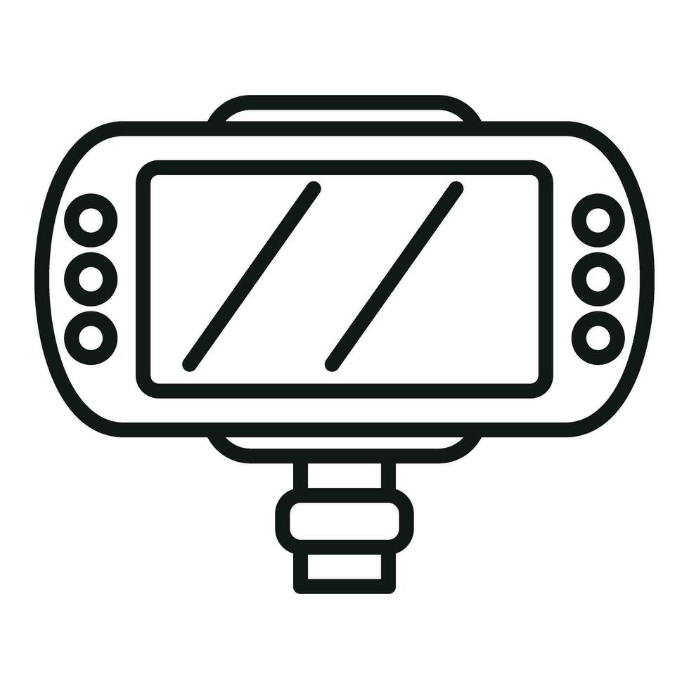 taximètre dispositif app icône contour vecteur. radio taux balade vecteur