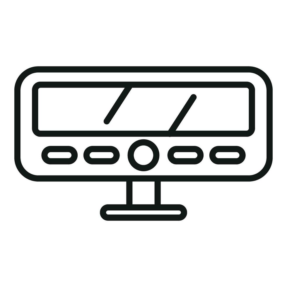 transport compteur dispositif icône contour vecteur. taximètre taux vecteur