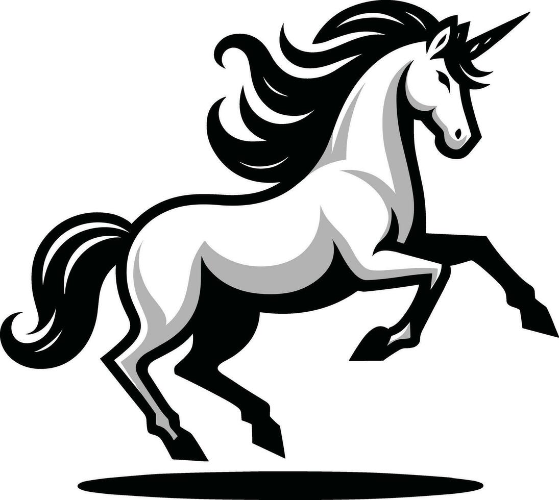 ai généré Licorne silhouette illustration. ai génératif gratuit vecteur