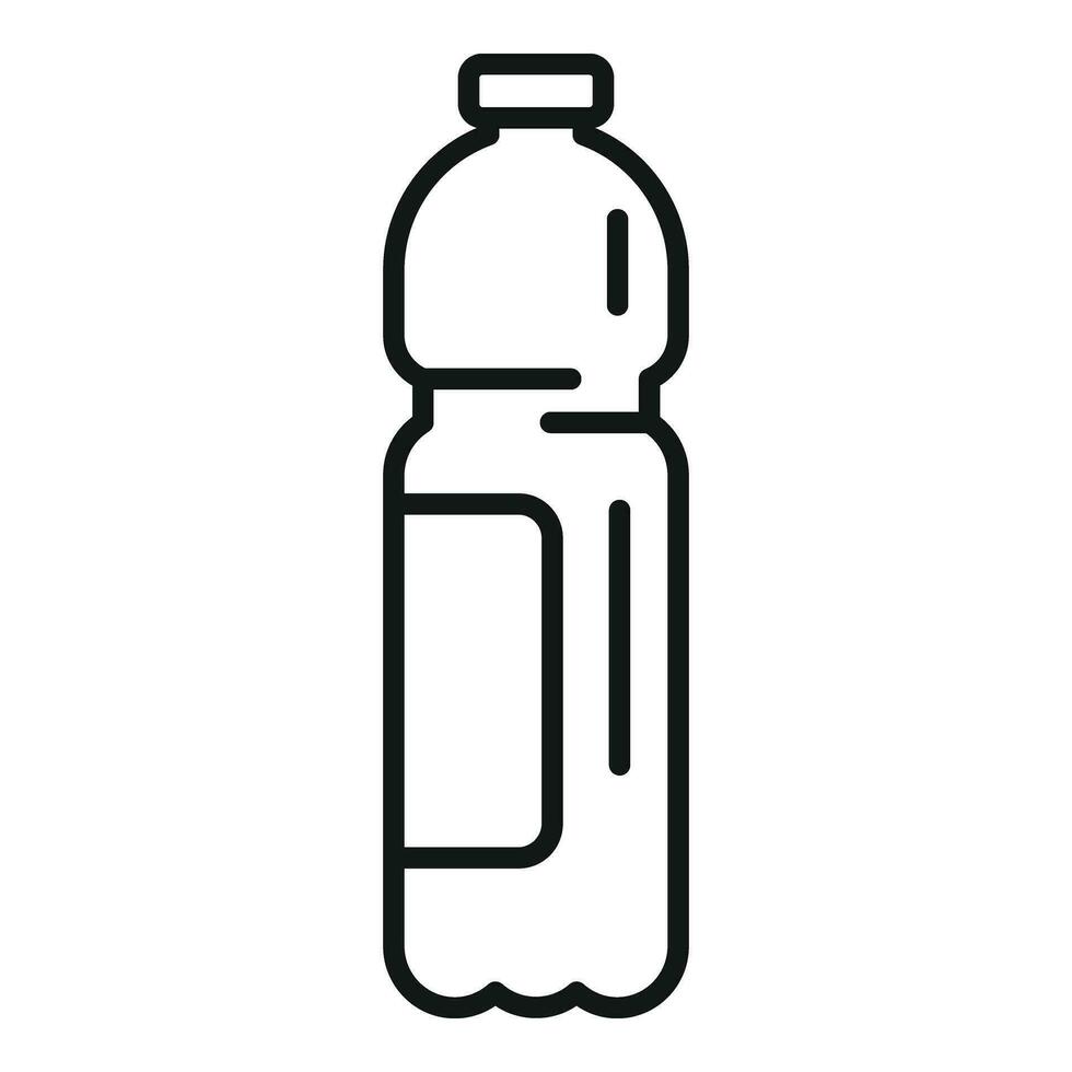 boisson bouteille icône contour vecteur. jus bouteille nourriture vecteur