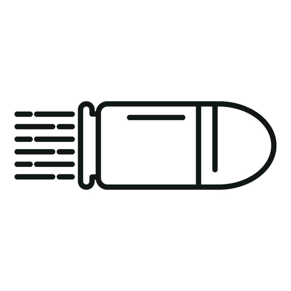 vite la vitesse balle icône contour vecteur. échelle dispositif vecteur