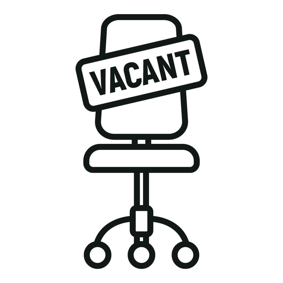 vacant emploi chaise icône contour vecteur. carrière entretien vecteur