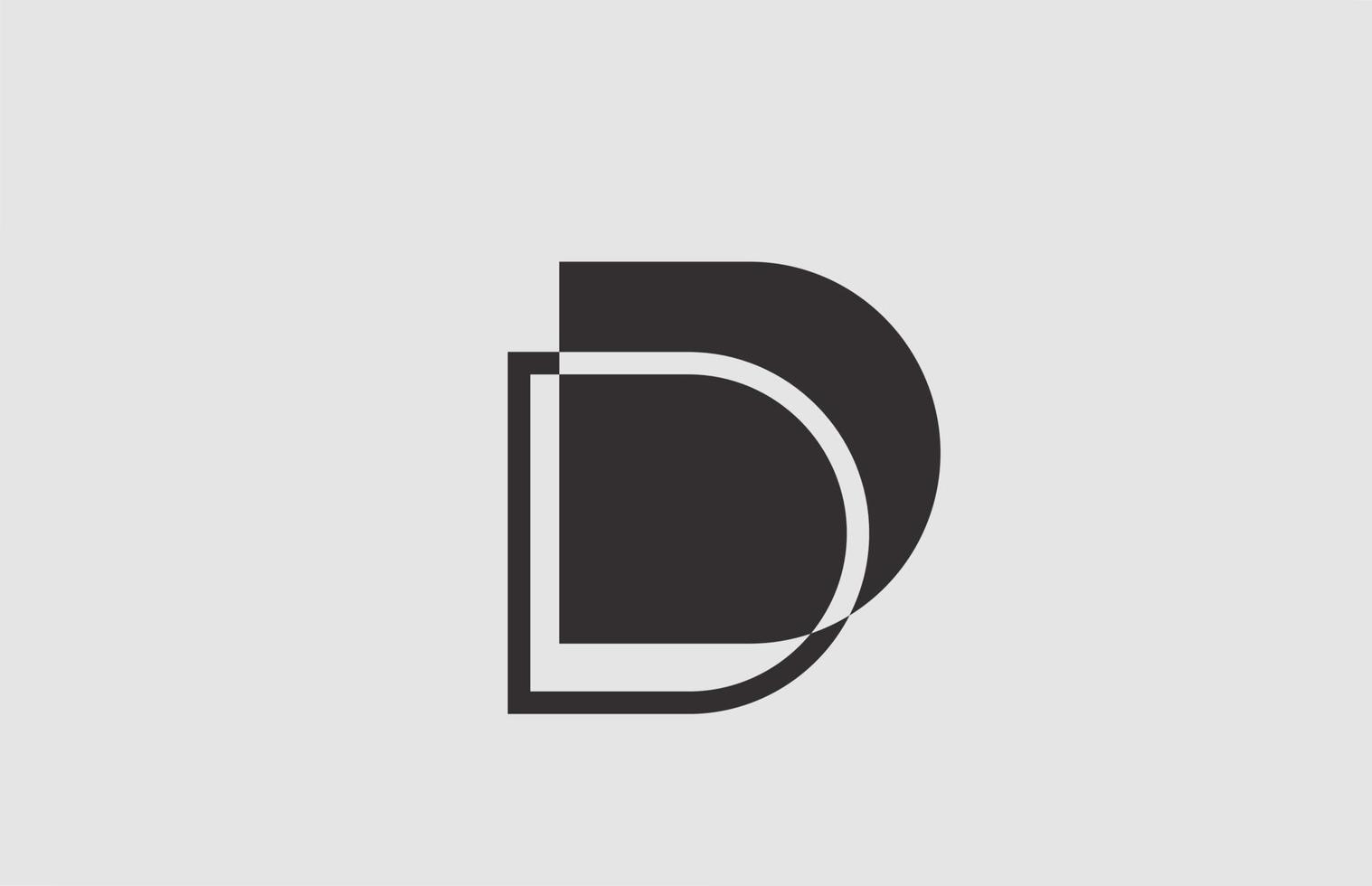 icône du logo géométrique noir blanc d alphabet lettre pour les entreprises. conception simple pour entreprise vecteur