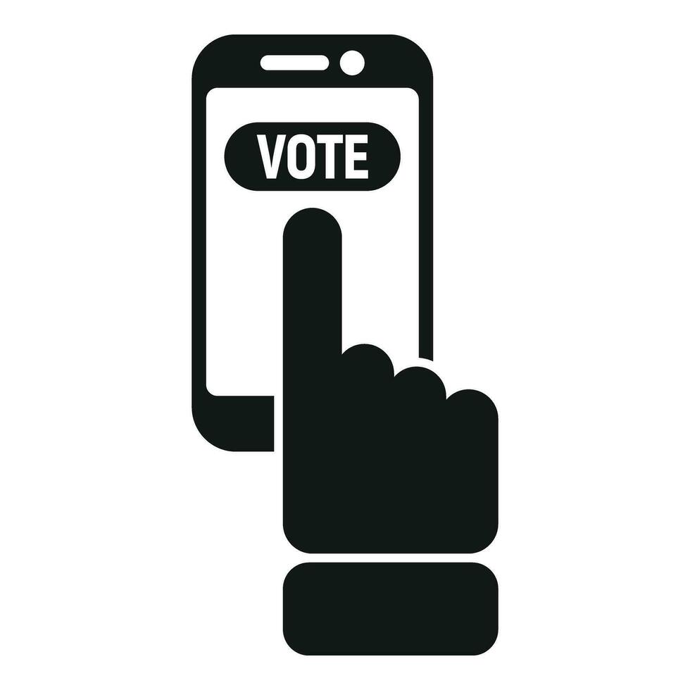 téléphone intelligent voter en ligne icône Facile vecteur. scrutin choix vecteur