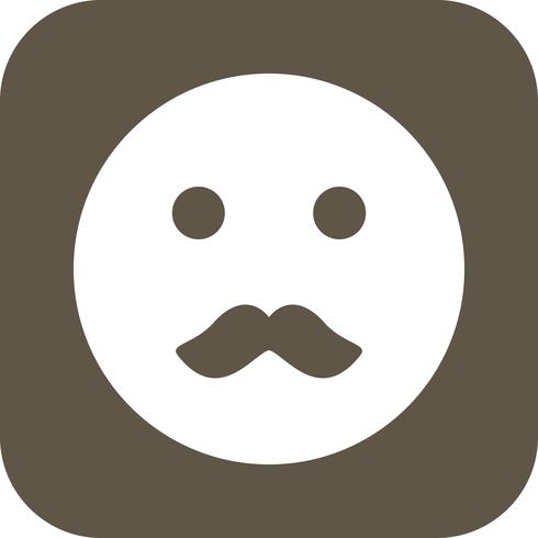 icône de vecteur emoji moustache