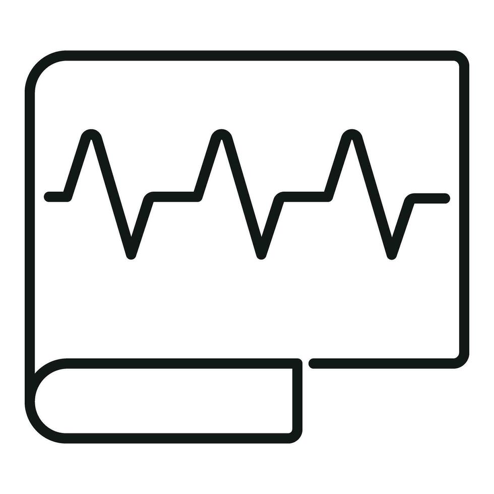 santé cœur papier icône contour vecteur. la personne malade maladie vecteur