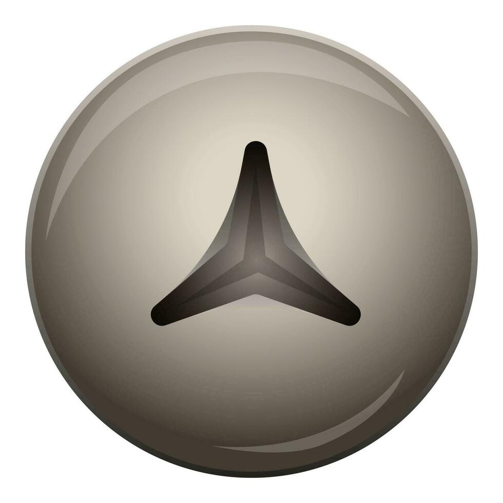 Triangle vis à boulons icône dessin animé vecteur. outils métallique vecteur