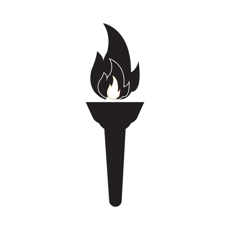 modèle de conception de vecteur de logo d'icône de feu