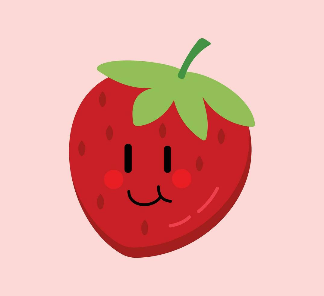 mignonne dessin animé fruit vecteur art. Facile et amusement conception pour des gamins