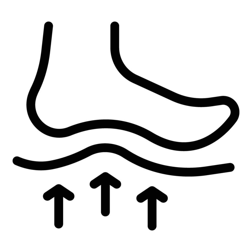 inférieur pieds soutien icône contour vecteur. pieds valgus vecteur